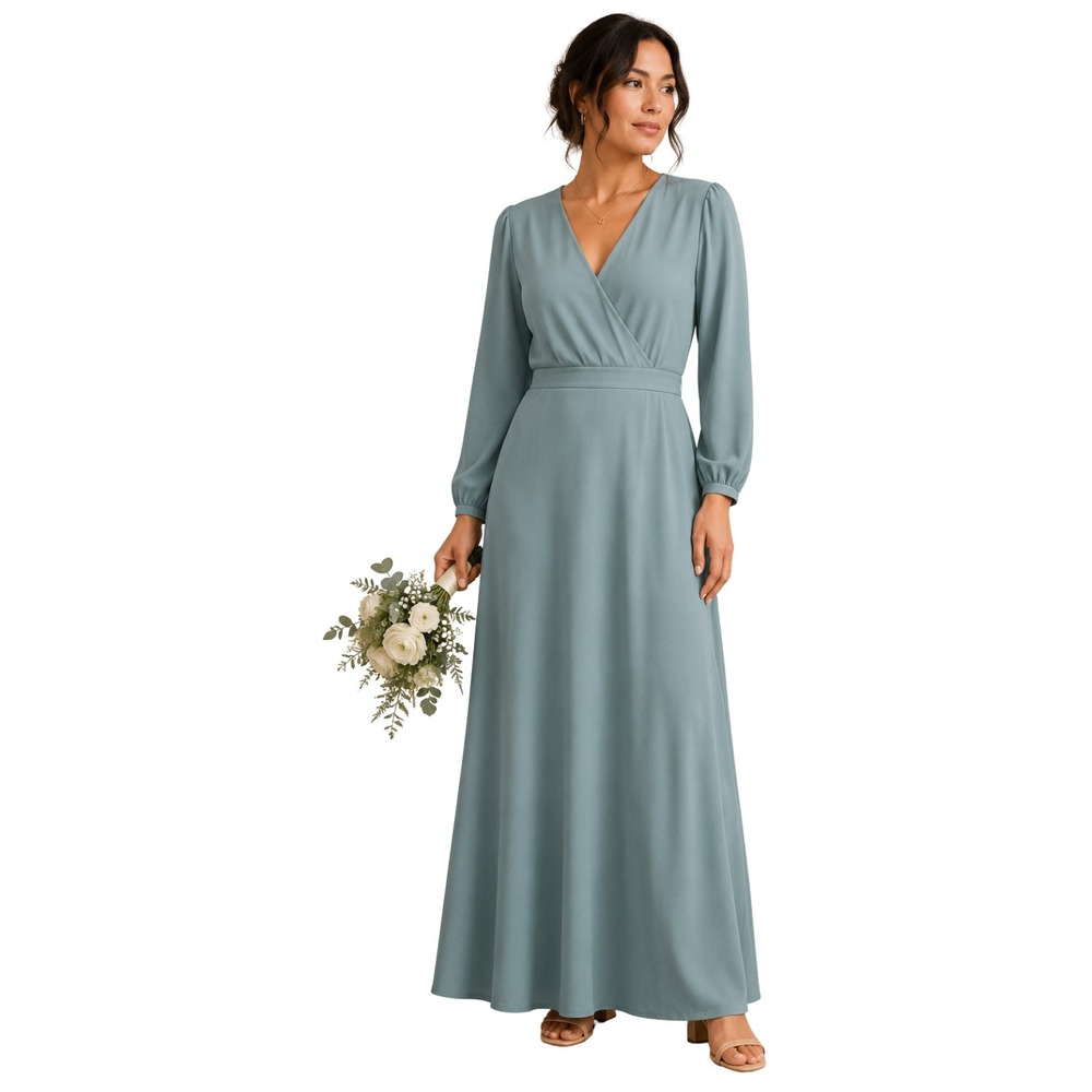 Halara Dress Womens Large Teal Blue Textured Waffle‎ Knit Long Sleeve Maxi NEW